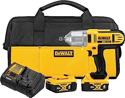 CHAVE DE IMPACTO 1/2 POL. 20V MAX ÍON-LÍTIO COM 2 BAT. 4,0 AH MALETA E CARREGADOR - DEWALT-DCF889M2