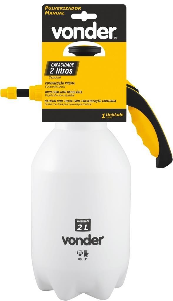 PULVERIZADOR 2 LITROS, COMPRESSÃO PRÉVIA, VONDER 6240200200