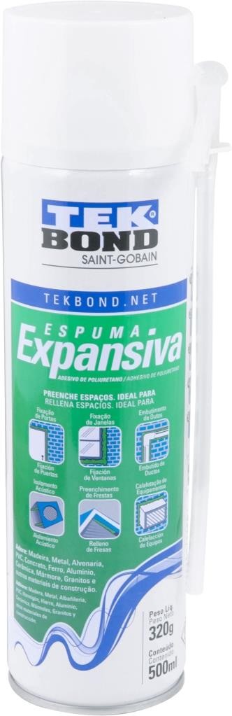 ESPUMA EXPANSIVA DE POLIURETANO, 500 ML/320 G, TEKBOND PU