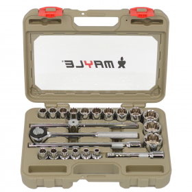 JOGO DE SOQUETES ESTRIADOS 1/2 AÇO CREME-V 23 PEÇAS 110023