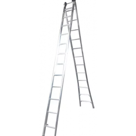 ESCADA EXTENSIVA ALUMINIO 12 DEGRAUS AZIMUT ALUMINIOS REAL - UNID